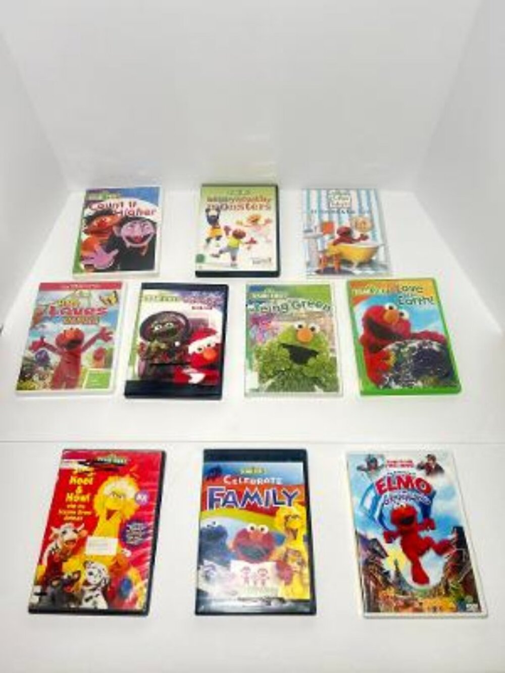Sesame Street/ Elmos World DVD Lot Of 10 Christmas Carol Elmo In Grouchland